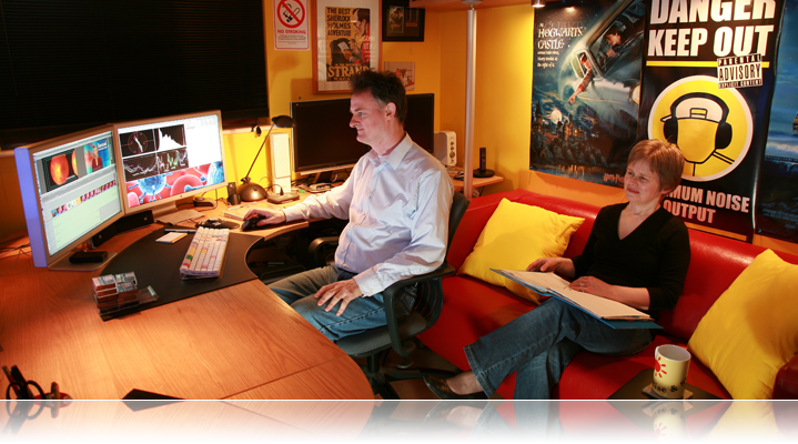 Our air-conditioned edit suite.