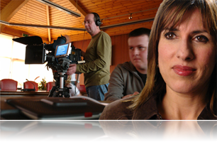 On location with Shereen Nanjiani.